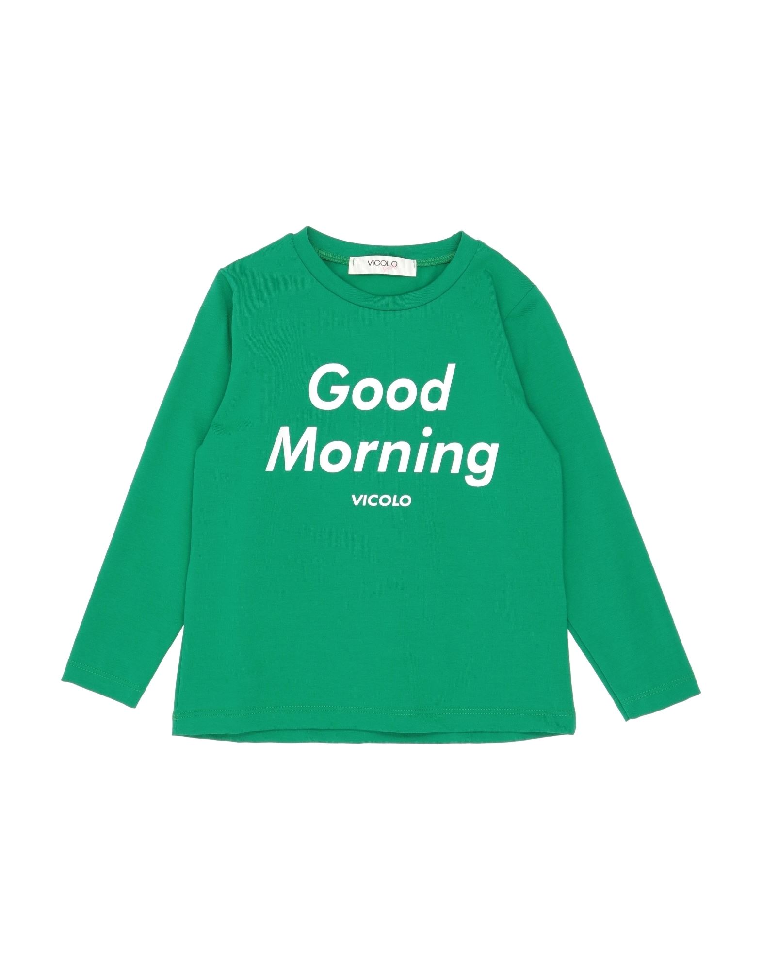 Vicolo Kids'  Toddler Girl T-shirt Green Size 4 Cotton, Elastane