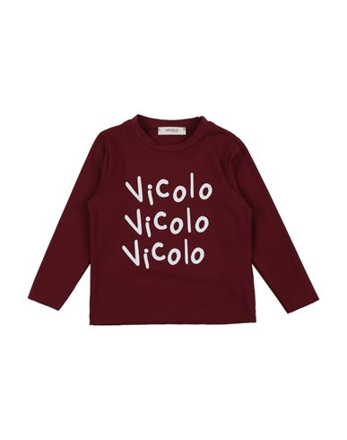 Vicolo Babies'  Toddler Girl T-shirt Burgundy Size 6 Cotton, Elastane In Red
