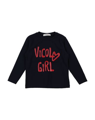 Vicolo Babies'  Toddler Girl T-shirt Midnight Blue Size 4 Cotton, Elastane