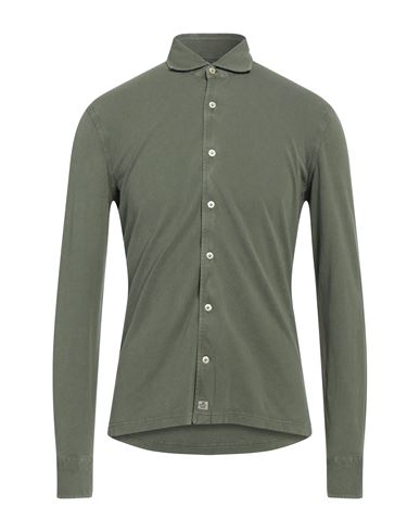 Sonrisa Man Shirt Military Green Size 17 Cotton