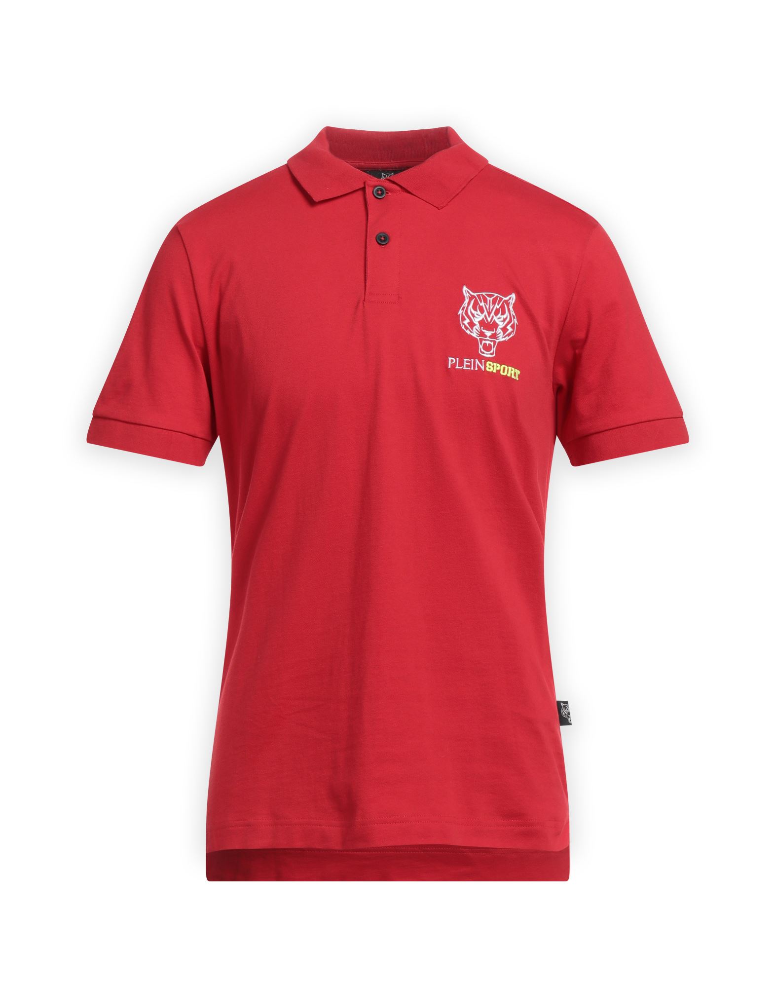 PLEIN SPORT PLEIN SPORT MAN POLO SHIRT RED SIZE S COTTON, ELASTANE