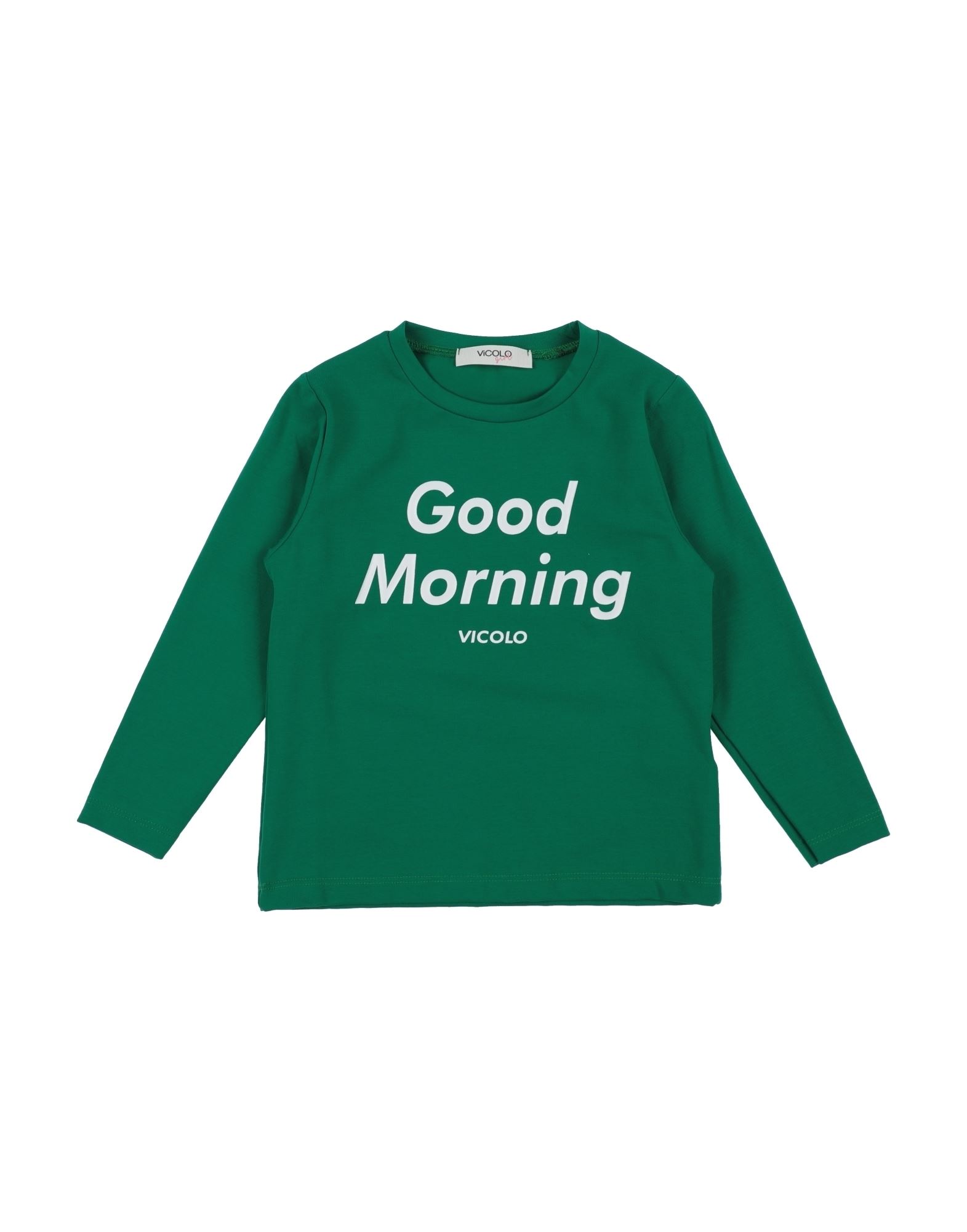Vicolo Kids'  Toddler Girl T-shirt Emerald Green Size 6 Cotton, Elastane