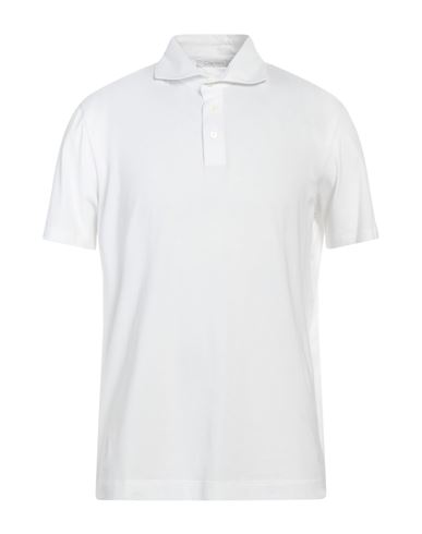 Cruciani Man Polo Shirt White Size 40 Cotton, Elastane