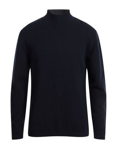 Daniele Fiesoli Man Turtleneck Midnight Blue Size Xl Merino Wool In Blue