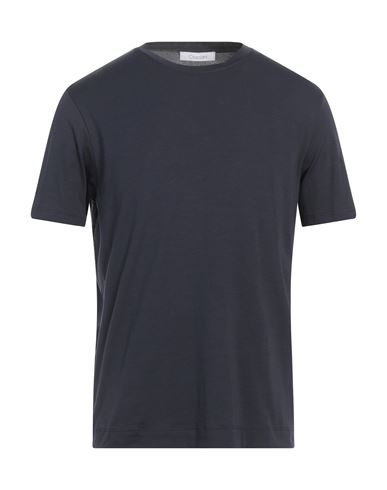 Cruciani Man T-shirt Midnight Blue Size 48 Cotton, Elastane