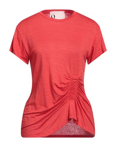 8pm Woman T-shirt Orange Size L Linen, Elastane