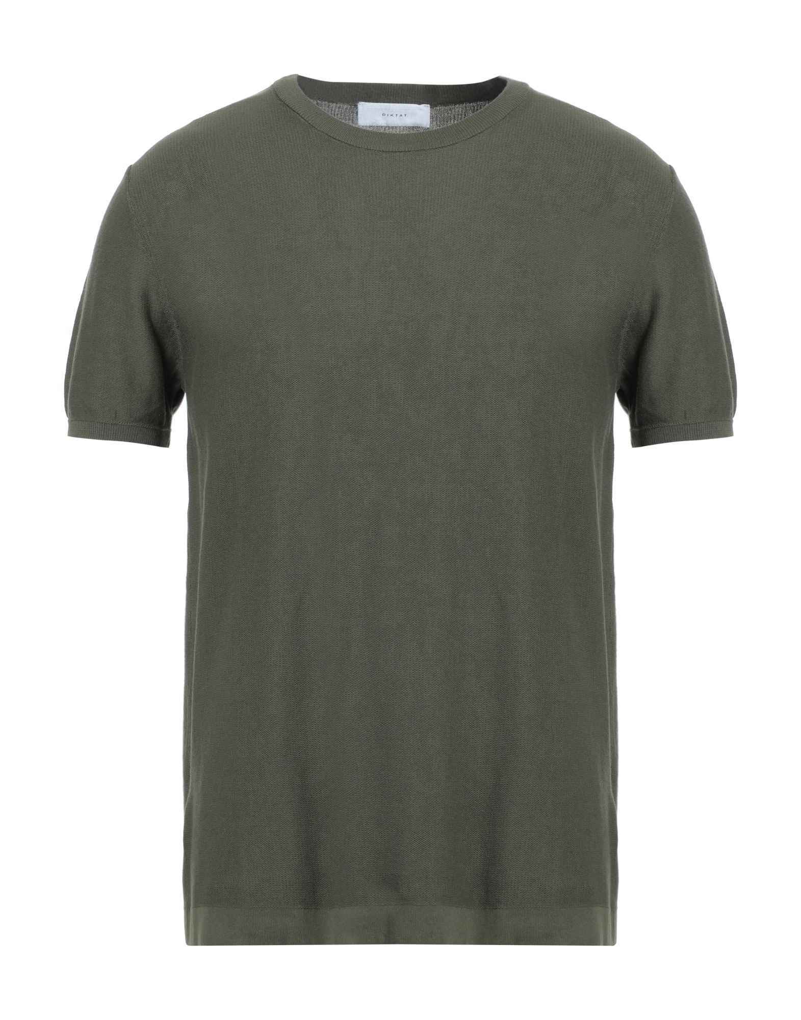 Shop Diktat Man Sweater Military Green Size S Cotton