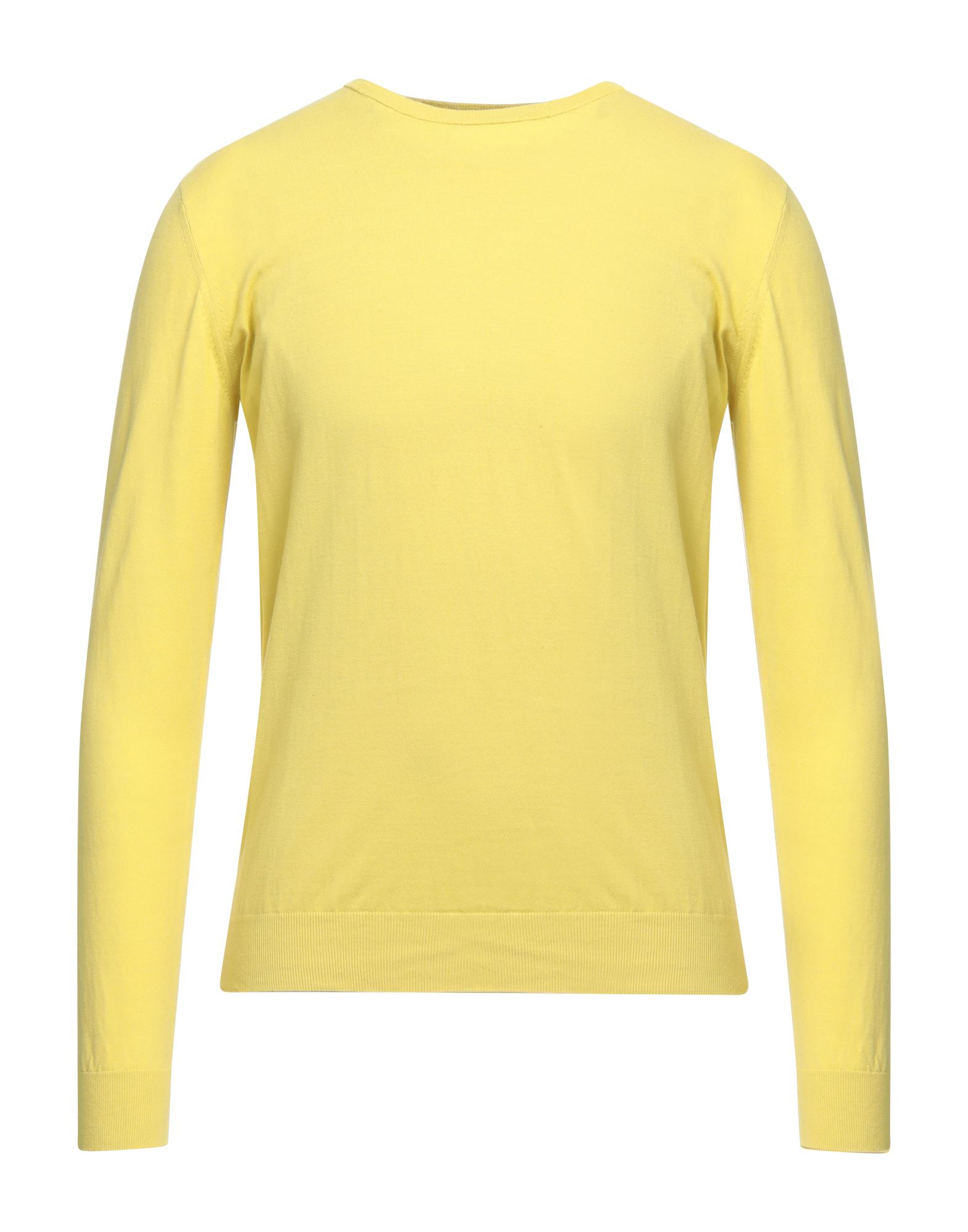 Shop Diktat Man Sweater Yellow Size 3xl Cotton