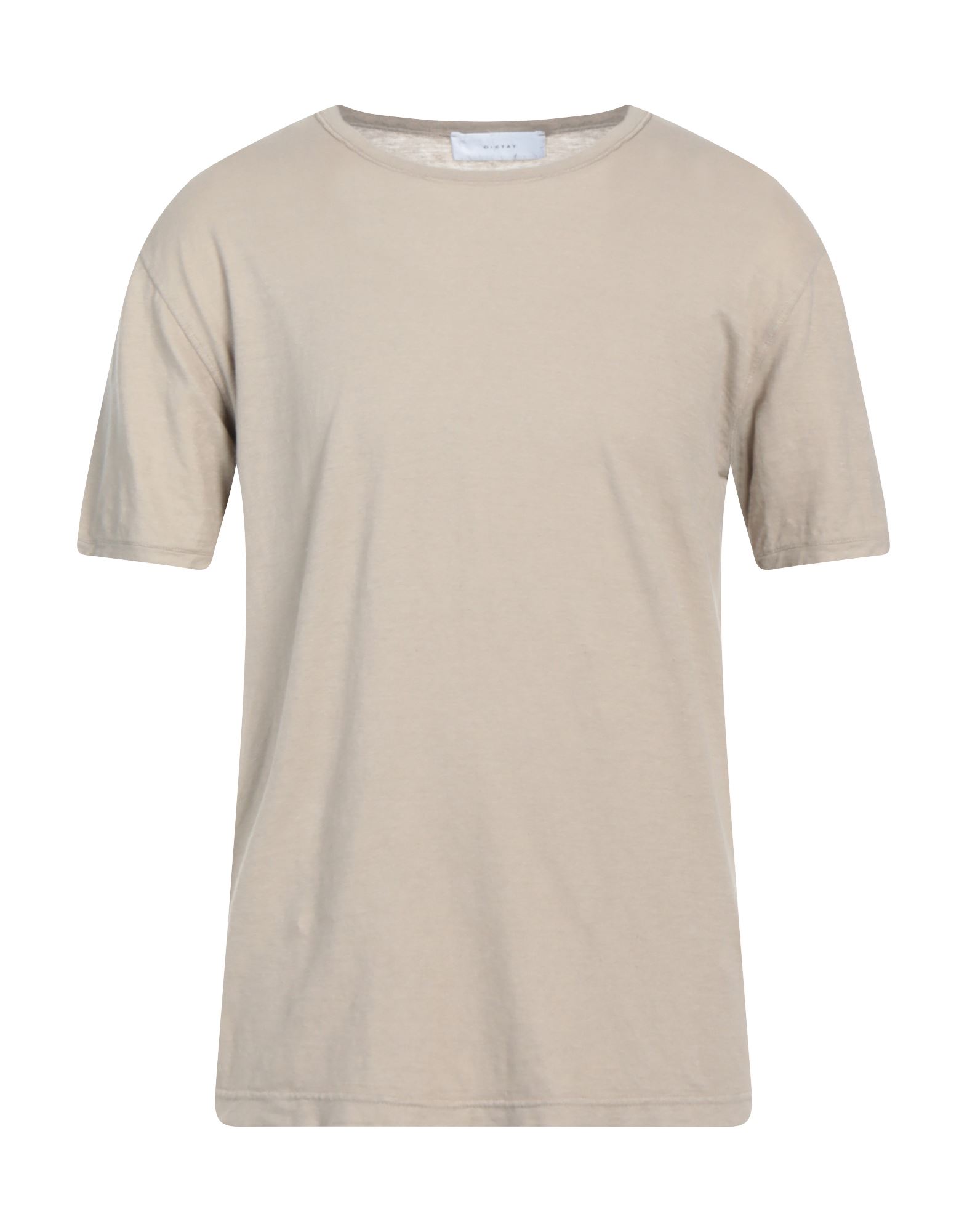 Shop Diktat Man T-shirt Beige Size L Linen, Cotton