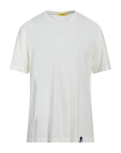 Drumohr Man T-shirt Ivory Size Xl Cotton In White