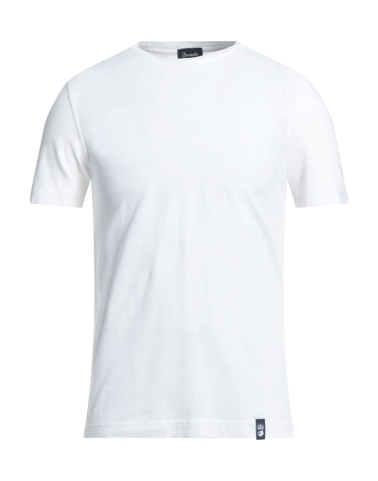 Shop Drumohr Man T-shirt White Size 3xl Cotton