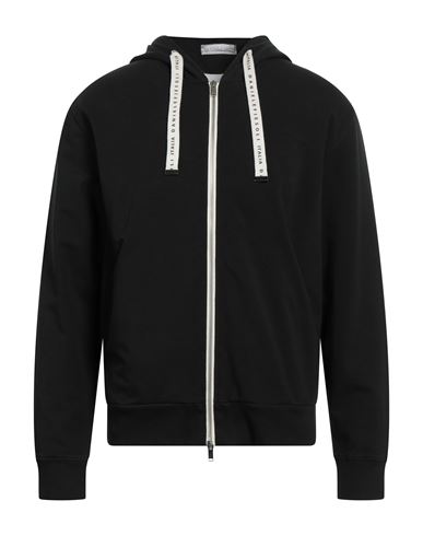 Daniele Fiesoli Man Sweatshirt Black Size S Cotton, Elastane