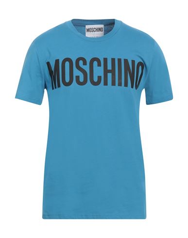 Moschino Man T-shirt Pastel Blue Size 42 Cotton