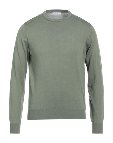 Fair Tricot Man Sweater Military Green Size L Cotton