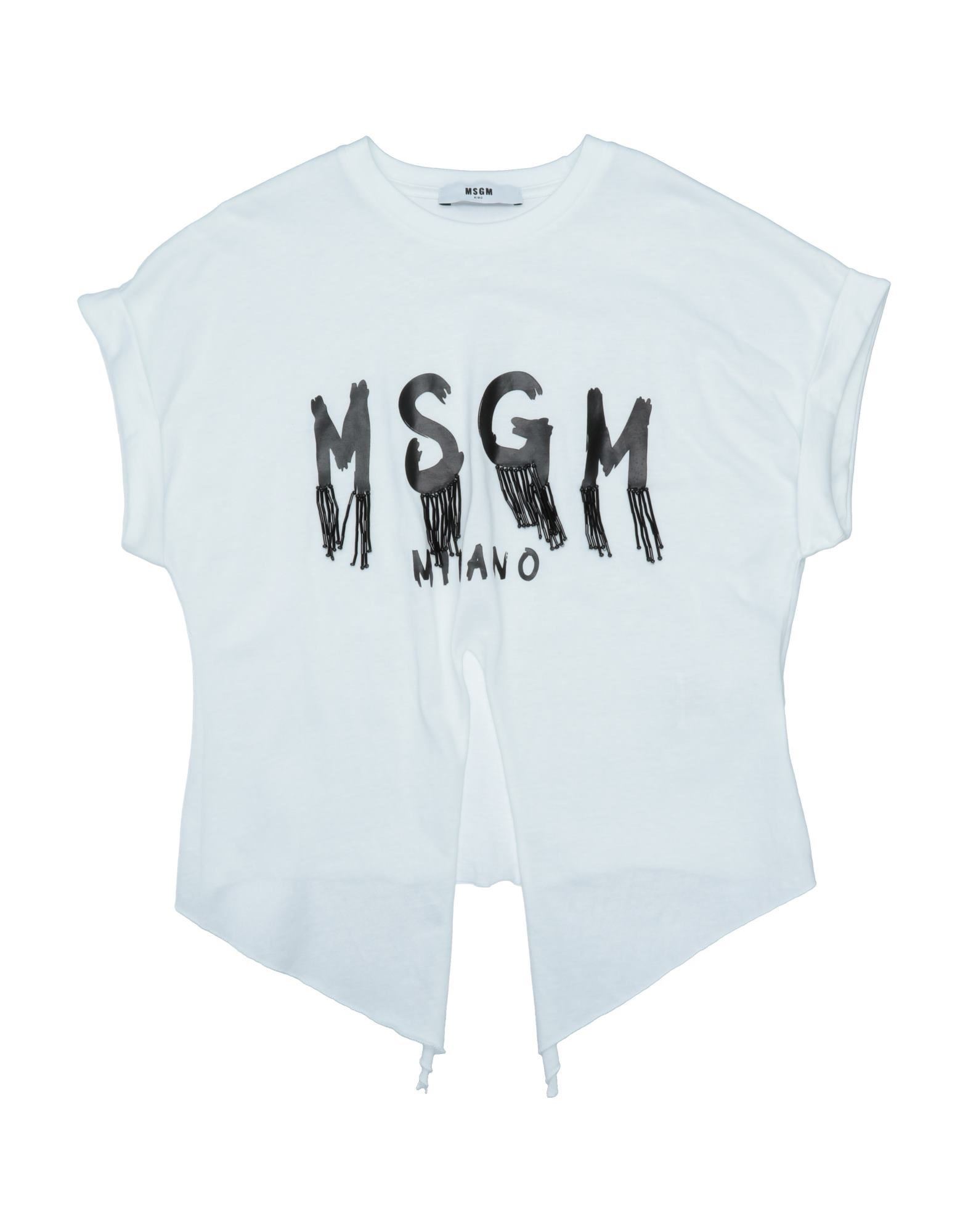 Msgm Kids'  T-shirts In White