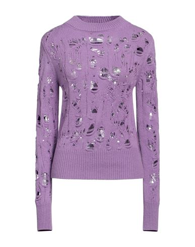 Shop Msgm Woman Sweater Light Purple Size S Virgin Wool, Acrylic