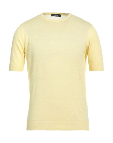 Shop Eynesse Man Sweater Yellow Size 42 Linen, Cotton
