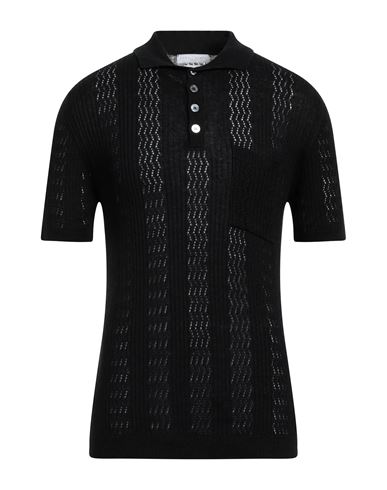 Daniele Fiesoli Man Sweater Black Size S Linen, Cotton