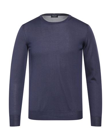 Drumohr Man Sweater Dark Purple Size 40 Silk