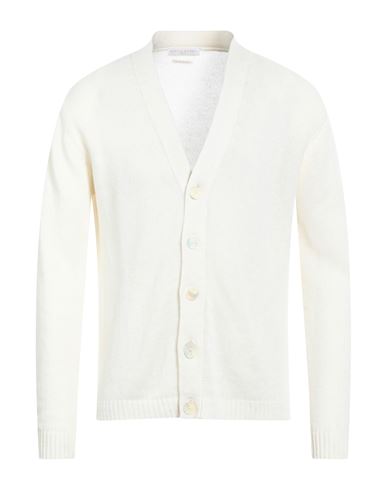 Daniele Fiesoli Man Cardigan Ivory Size M Linen, Organic Cotton In White