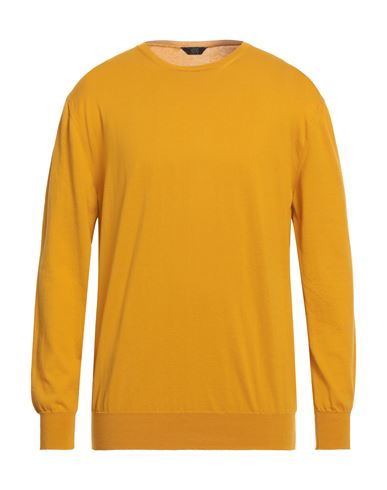 Hōsio Man Sweater Ocher Size Xxl Cotton In Yellow