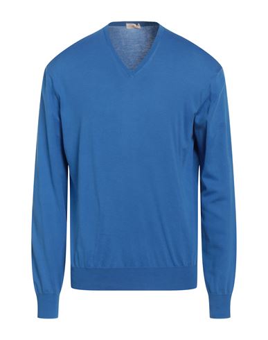 Cruciani Man Sweater Blue Size 46 Cotton