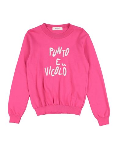 Vicolo Babies'  Toddler Girl Sweater Fuchsia Size 6 Cotton In Pink