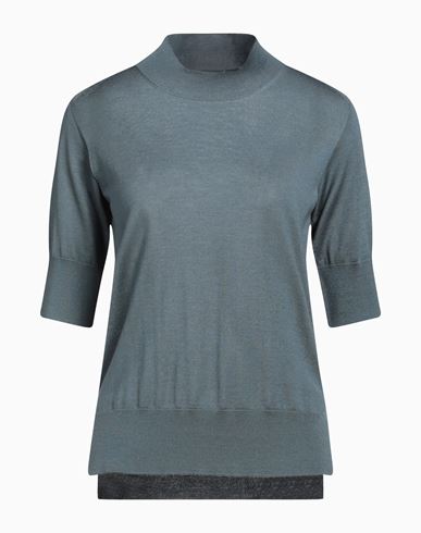 Jil Sander Woman Turtleneck Deep Jade Size 6 Cashmere, Virgin Wool, Silk In Green