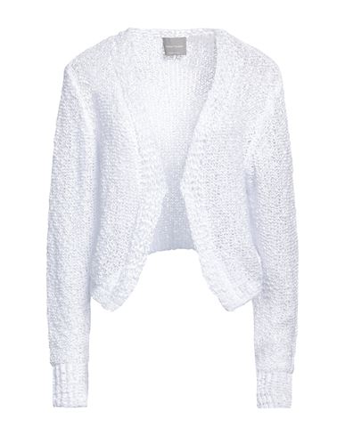 Vicolo Trivelli Woman Cardigan White Size Xs Cotton, Polyester