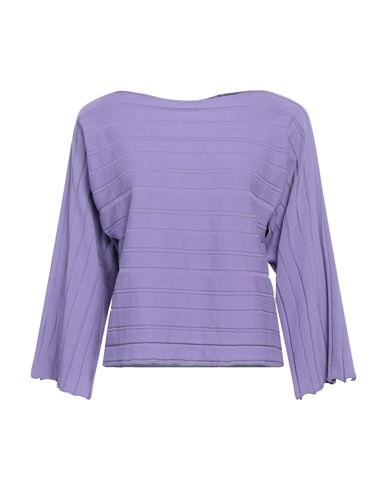 Alpha Studio Woman Sweater Purple Size 6 Cotton