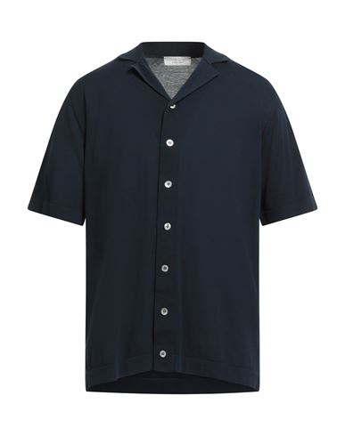 Filippo De Laurentiis Man Cardigan Navy Size 46 Cotton In Blue