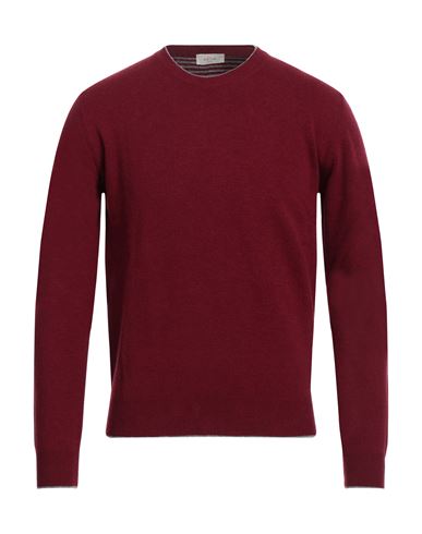 Shop Altea Man Sweater Burgundy Size S Virgin Wool In Red