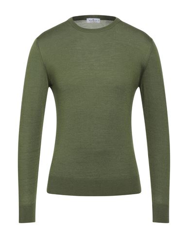 Sonrisa Man Sweater Green Size 46 Merino Wool, Silk, Cashmere