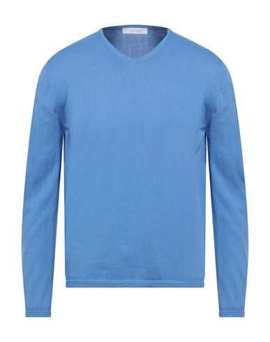 Cruciani Man Sweater Azure Size 36 Cotton In Blue