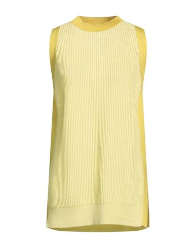 Agnona Woman Sweater Acid Green Size Xl Cashmere, Silk In Yellow