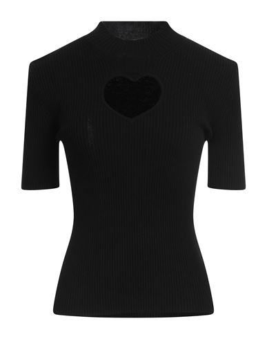 Msgm Woman Turtleneck Black Size S Viscose, Polyester