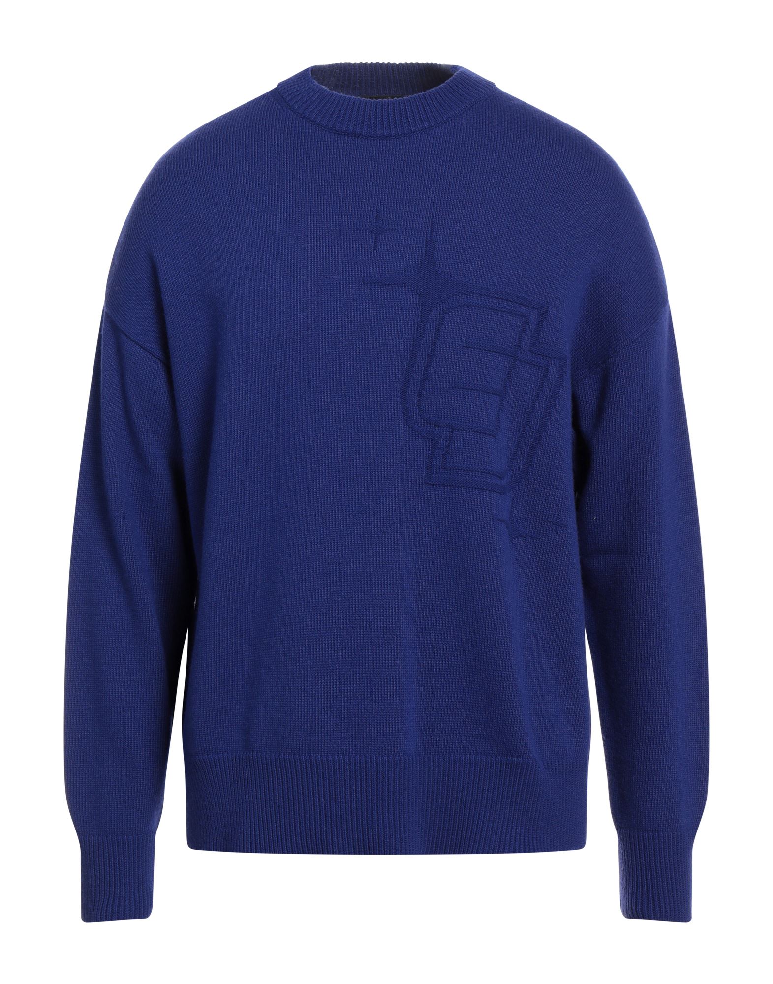 Shop Enterprise Japan Man Sweater Bright Blue Size Xl Viscose, Polyamide, Wool, Cashmere