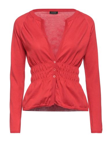 Cruciani Woman Cardigan Red Size 2 Cotton, Lycra