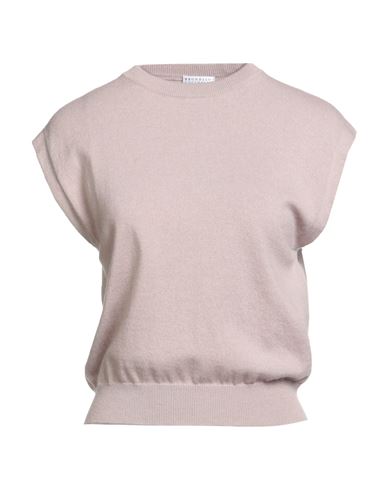 Brunello Cucinelli Cashmere Woman Sweater Blush Size M Cashmere, Brass In Gray