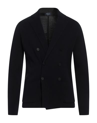 Drumohr Man Suit Jacket Midnight Blue Size 36 Cotton