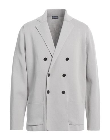 Drumohr Man Blazer Light Grey Size 44 Cotton In Grey