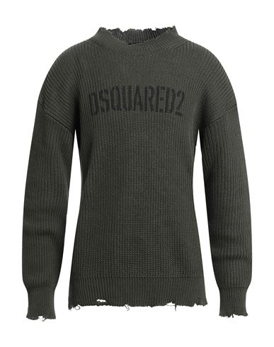 Dsquared2 Man Sweater Military Green Size Xl Cotton