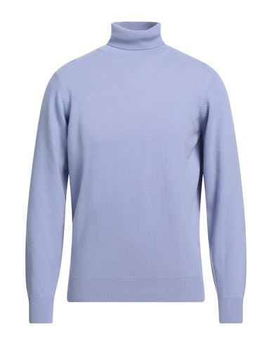 Rossopuro Man Turtleneck Light Blue Size 4 Wool, Cashmere