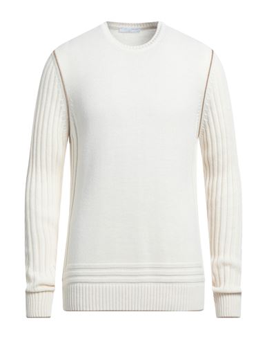 Umberto Vallati Man Sweater Ivory Size 44 Wool, Acrylic, Alpaca Wool, Viscose In White