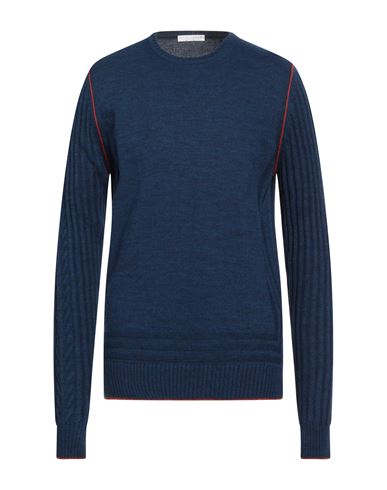 Umberto Vallati Man Sweater Navy Blue Size 40 Wool, Acrylic, Alpaca Wool, Viscose