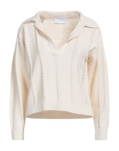 Daniele Fiesoli Woman Sweater Ivory Size 3 Linen, Organic Cotton In White