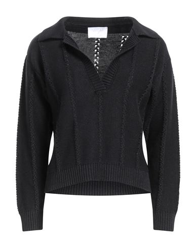 Daniele Fiesoli Woman Sweater Black Size 3 Linen, Organic Cotton