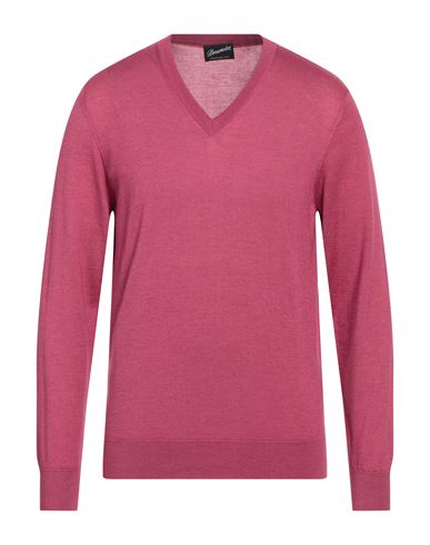 Drumohr Man Sweater Magenta Size 40 Cashmere, Silk