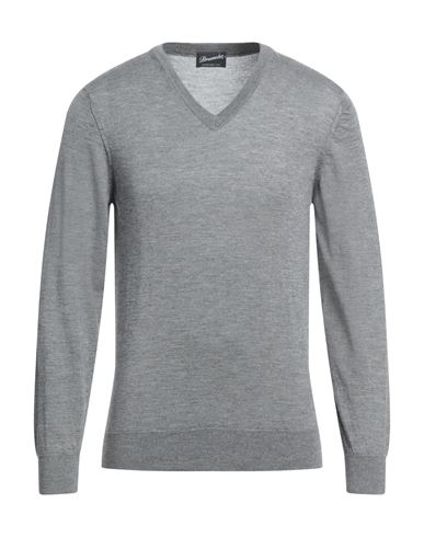 Drumohr Man Sweater Grey Size 40 Cashmere, Silk