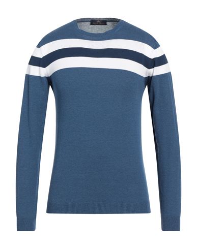Domenico Tagliente Man Sweater Slate Blue Size M Cotton